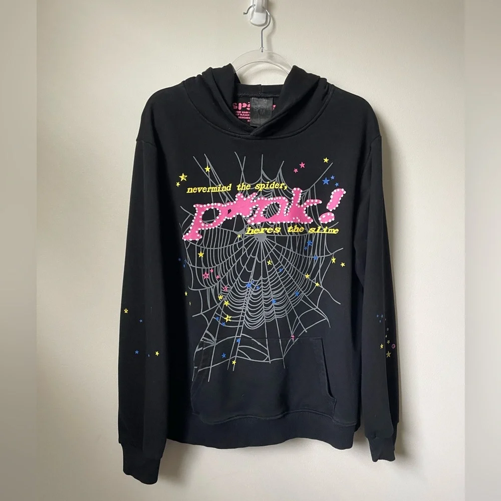 Sp5der⚡️P*NK Spider Slime Web Hoodie Worldwide x Young Thug Hoodie - Picture 13 of 14